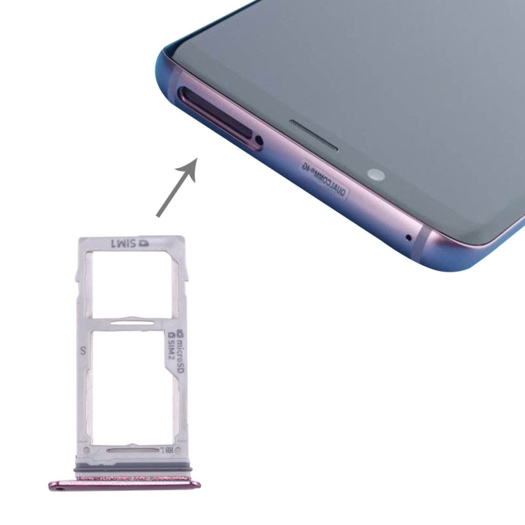 Tiroir carte SIM et SIM/Micro SD Samsung Galaxy S9+/S9 (Violet)