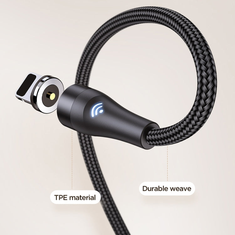 Joyroom S-1021X1 Câble de charge magnétique 2,1 A 8 broches avec indicateur LED Longueur : 1 m (Noir)