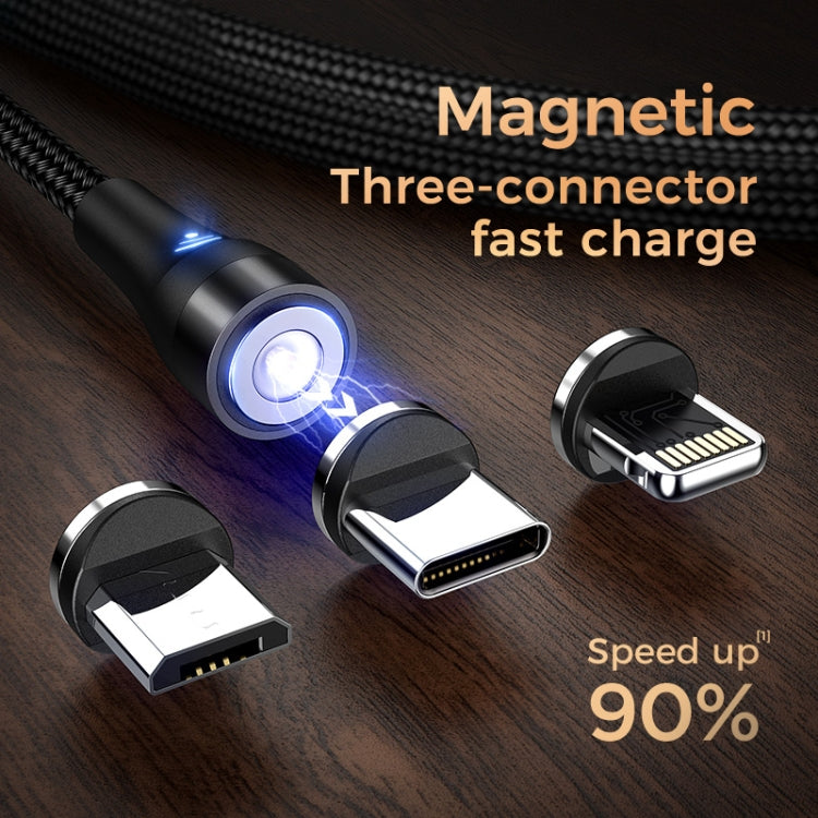 Joyroom S-1021X1 2.1A 8-Pin Magnetic Charging Cable with LED Indicator Length: 1m (Black)