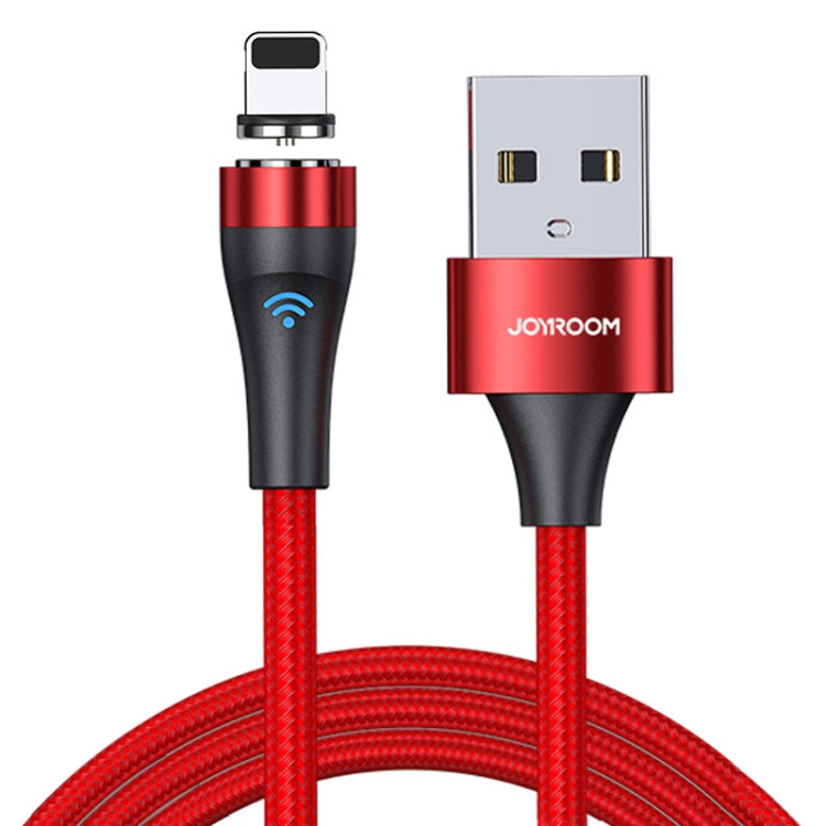 Joyroom S-1021X1 2.1A Cable de Carga Magnético de 8 Pines con indicador LED Longitud: 1 m (Rojo)