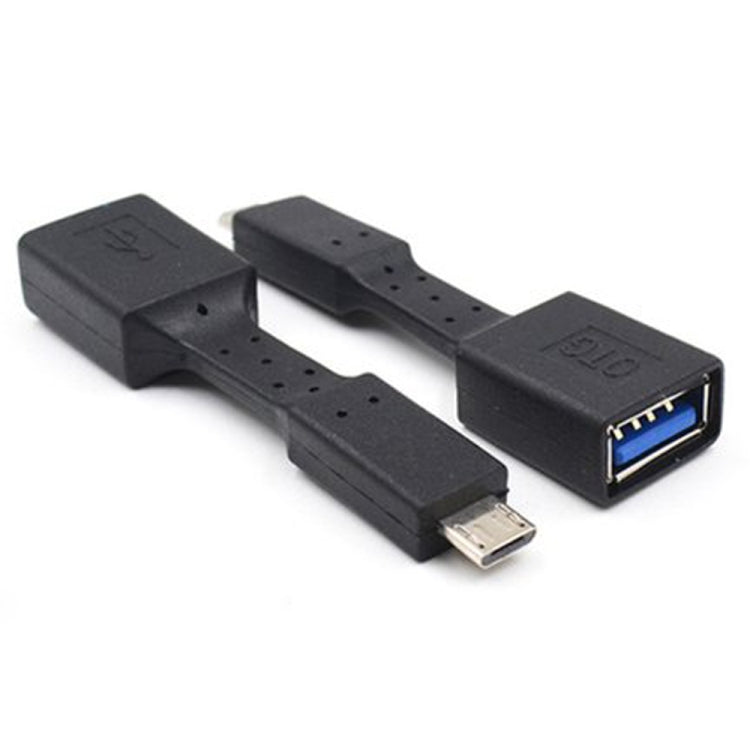Adaptador OTG Micro USB Macho a USB 3.0 Hembra de 5 piezas (Negro)