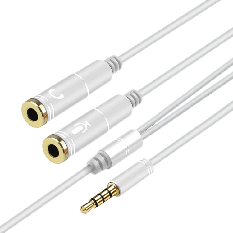 2 in 1 High Elastic TPE Audio Cable Splitter 3.5mm Male to Dual 3.5mm Female Cable length: 32cm
