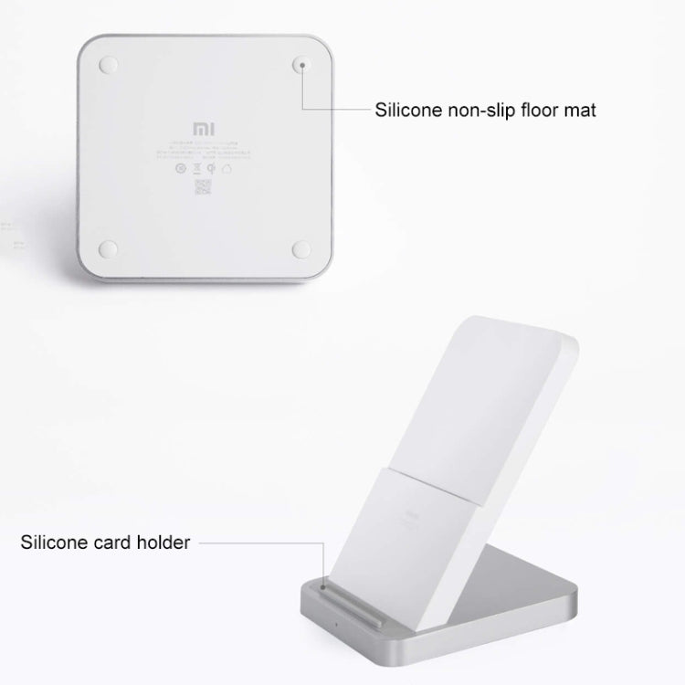 Cargador Inalámbrico vertical Xiaomi 30W QI Original ventilador silencioso incorporado (Blanco)