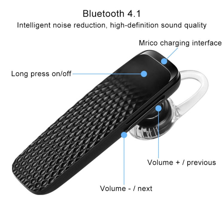 Écouteurs d'origine Huawei AM04S Colortooth sans fil Bluetooth V4.1 (noir)