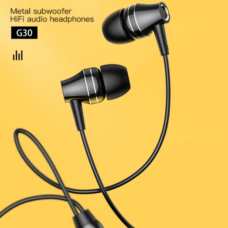 Gallant G30 HIFI Sound Quality Metal Tone Adjustment Wired In-Ear Headphones (Black)