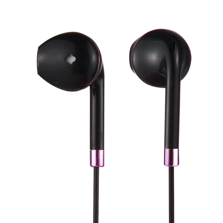 Cuerpo de alambre Negro 3.5 mm Auriculares en Oreja con Control de línea y Micrófono para iPhone Galaxy Huawei Xiaomi LG HTC y otros Teléfonos Inteligentes (púrpura)