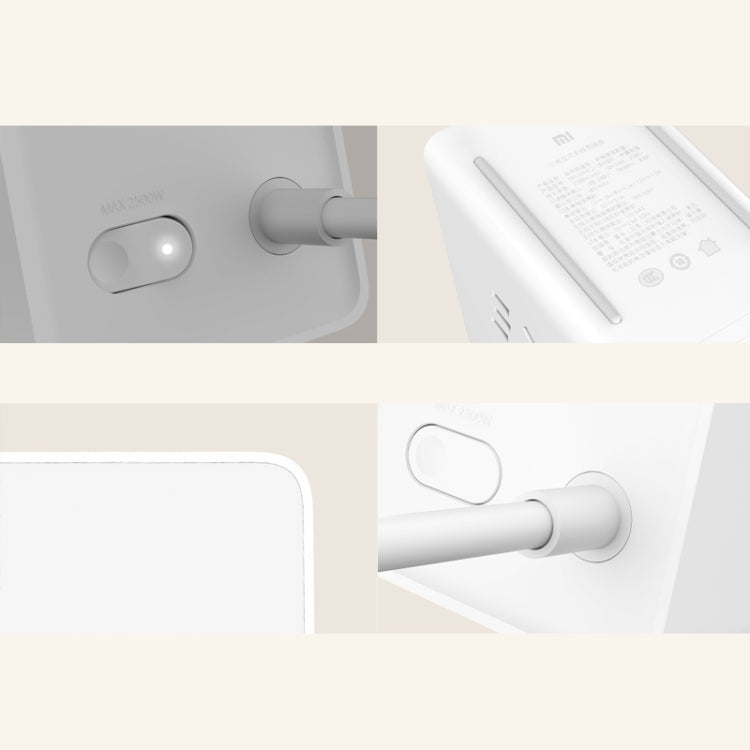 Enchufe de Cargador Inalámbrico vertical Xiaomi 10W Original con 3 Puertos USB e interruptor de encendido longitud del Cable: 1.5 m Enchufe CN (Blanco)