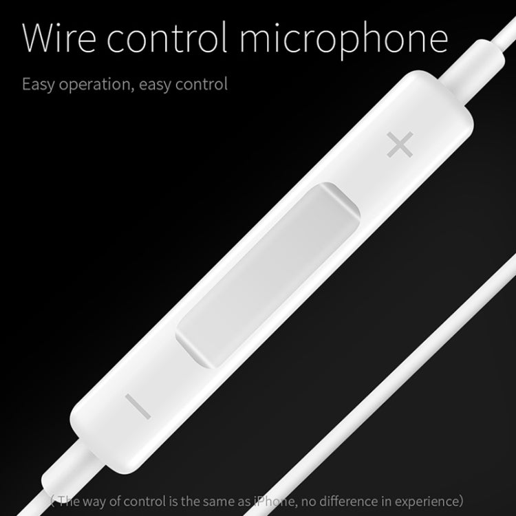 Joyroom JR-EP1 1.2M 3.5 mm Control de alambre de Cables (Blanco)