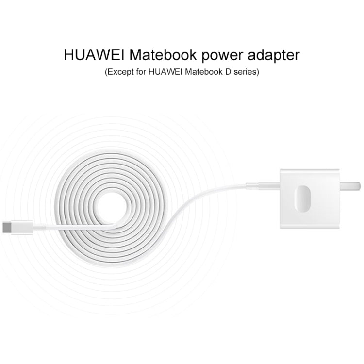 Adaptador de Corriente Original para computadora Portátil Huawei para Huawei MateBook Series Enchufe de US (Blanco)