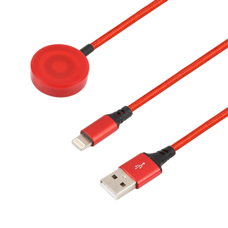 2 en 1 pin + Cable de Carga Multifunción de Carga Multifunción Multifunción longitud: 1m (Rojo)