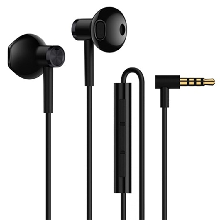 Écouteurs intra-auriculaires d'origine Xiaomi habituellement moyens avec contrôle filaire TPE avec micro pour iPhone iPad Galaxy Huawei Xiaomi LG HTC et autres téléphones intelligents (noir)
