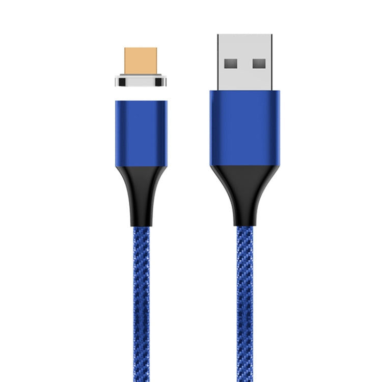 Câble de données magnétique tressé M11 3A USB vers Micro USB Longueur du câble : 1 m (Bleu)
