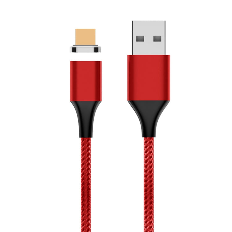 Câble de données magnétique en nylon M11 3A USB vers micro USB Longueur du câble : 1 m (rouge)