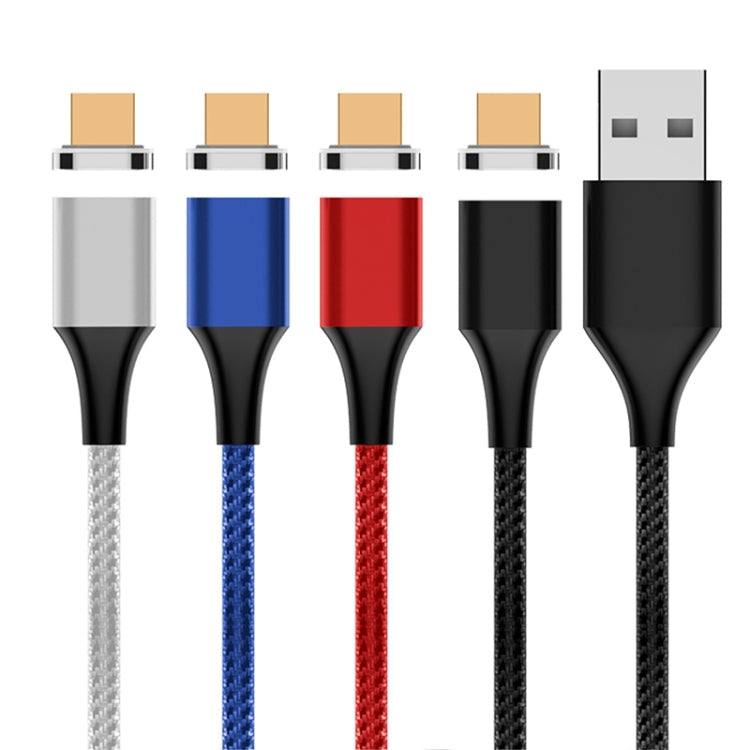 Câble de données magnétique en nylon M11 3A USB vers micro USB Longueur du câble : 1 m (argent)