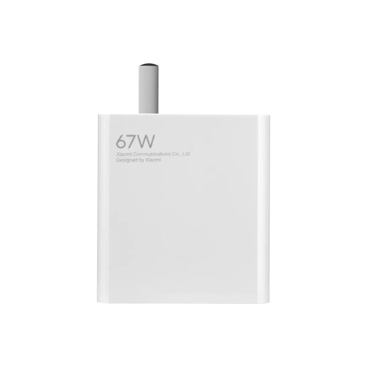 Original Xiaomi MDY-12-ES 67W Puerto USB Cargador de pared de Carga Rápido + Cable Tipo C Tapón de US (Blanco)