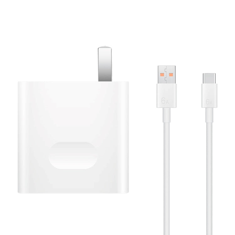 Original Huawei 66W Super Fast Charging Quick Charge Power Adapter with Type-C / USB-C Cable (White)