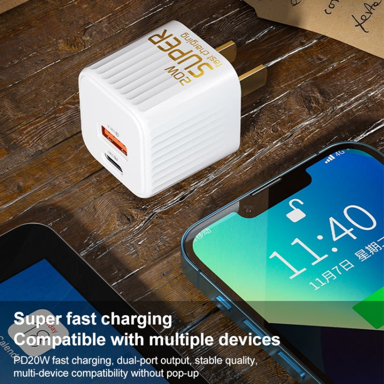 WK WP-U138 PD20W Type-C/USB-C+ FAST CHARGING POWER SUPPLY POWER CHARGER CN PLUG