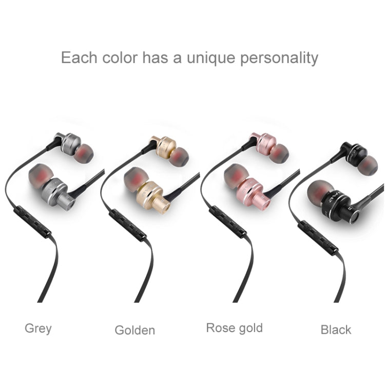 awei ES-10TY TPE In-ear Wire Control Earphone with Mic for iPhone iPad Galaxy Huawei Xiaomi LG HTC and other Smartphones (Black)