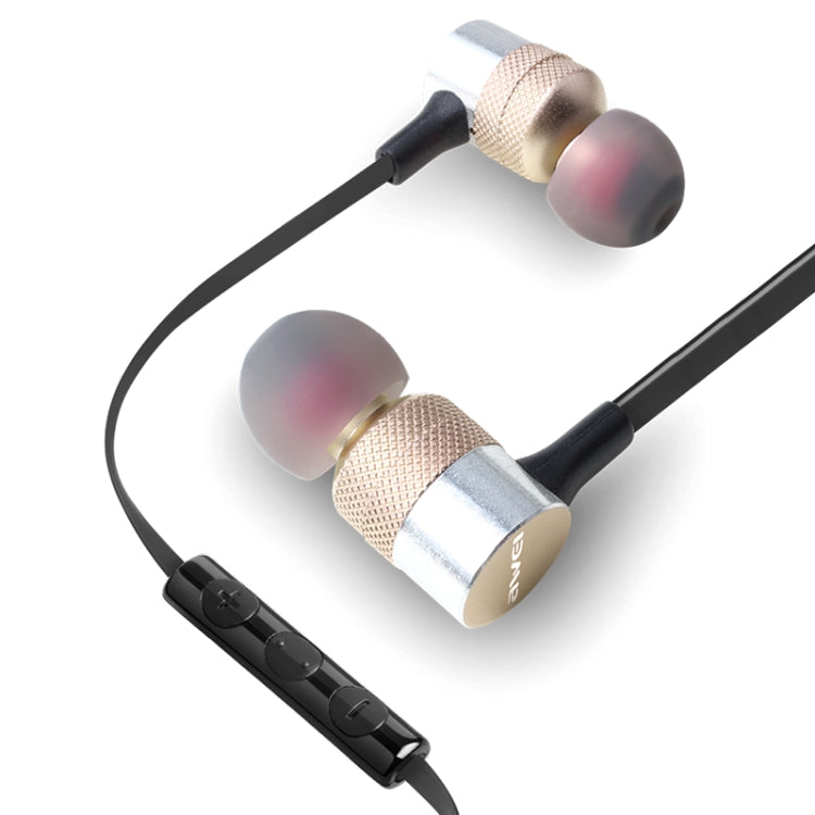 awei ES-20TY TPE In-ear Wired Control Earphone with Mic for iPhone iPad Galaxy Huawei Xiaomi LG HTC and other Smartphones (Gold)