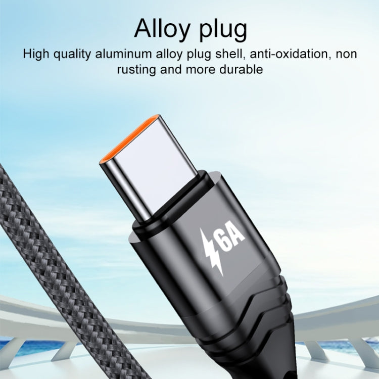 4 in 1 66W 6A USB to 8 PIN + Micro USB USB-C / Type-C Fast Charging Cable Cable length: 1.2m (Grey)