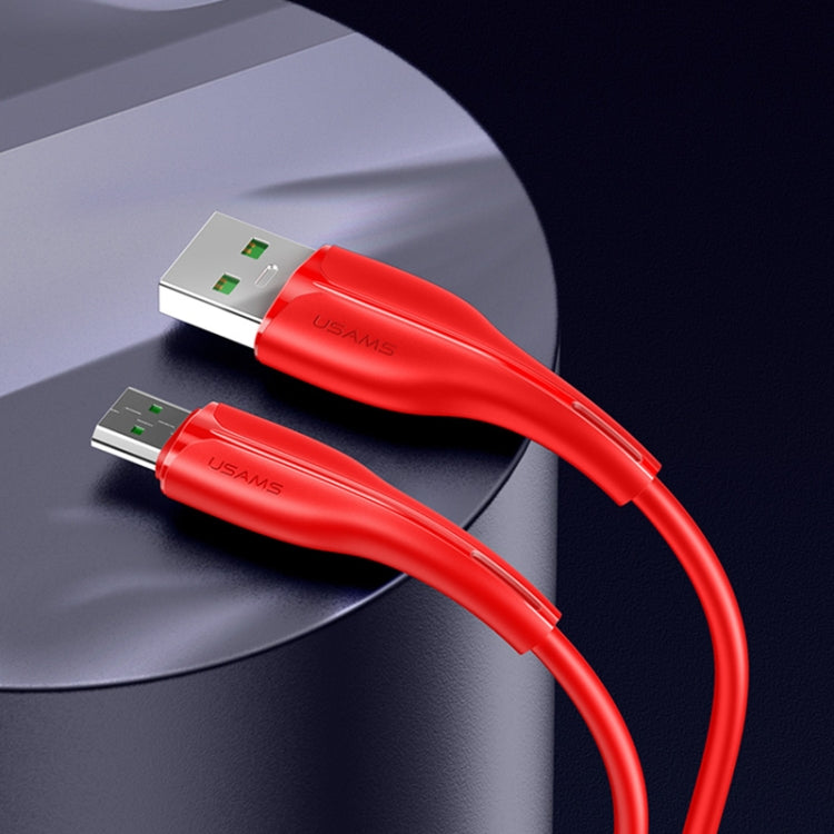 USAMS US-SJ375 U38 Câble de données et de charge USB vers micro USB Longueur du câble : 1 m (rouge)