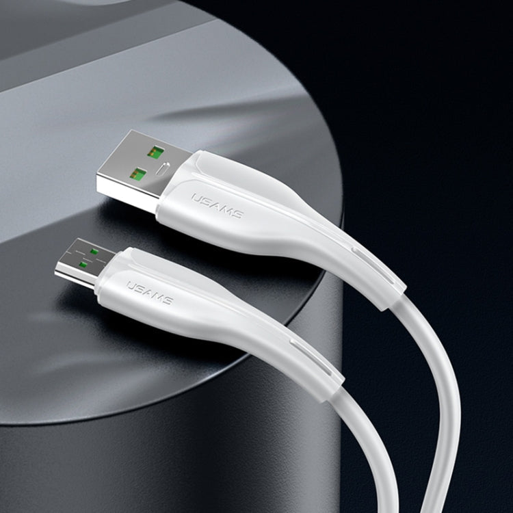 USAMS US-SJ375 U38 Câble de données et de charge USB vers micro USB Longueur du câble : 1 m (Blanc)