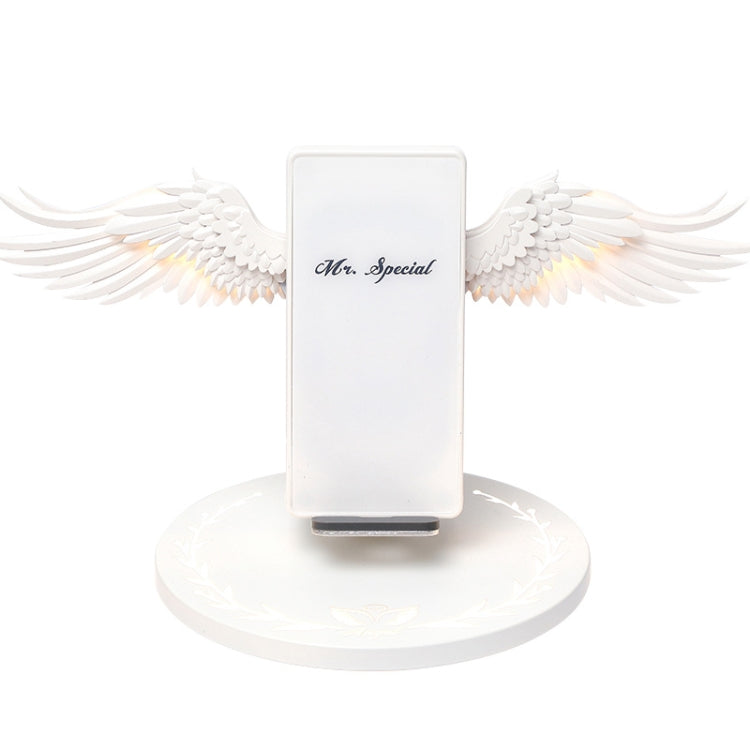 Cargador Inalámbrico vertical elegante del Teléfono Móvil de la forma de las alas del ángel 10W con la base de iluminación
