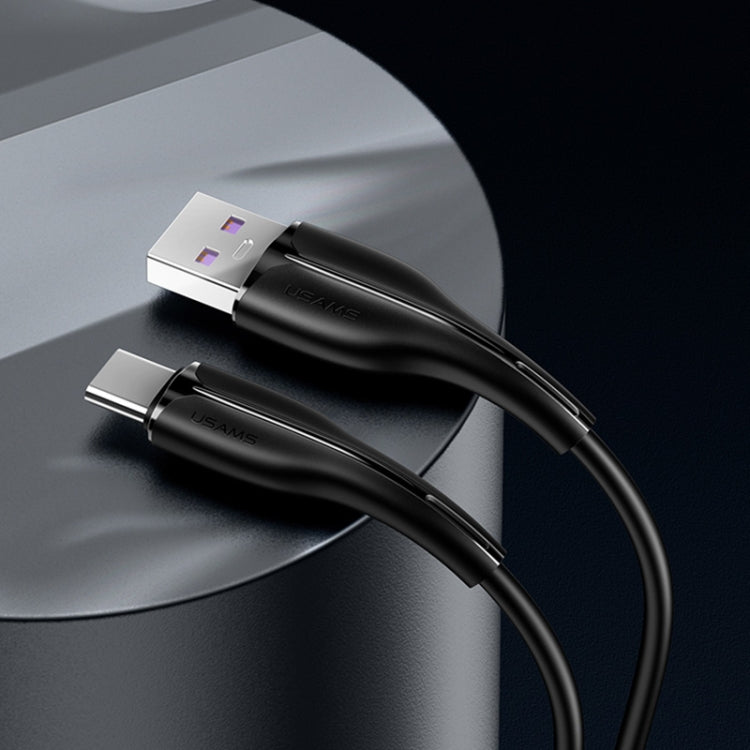 Câble de données et de charge USAMS US-SJ376 U38 USB vers USB / Type-C 5A Longueur du câble : 1 m (noir)