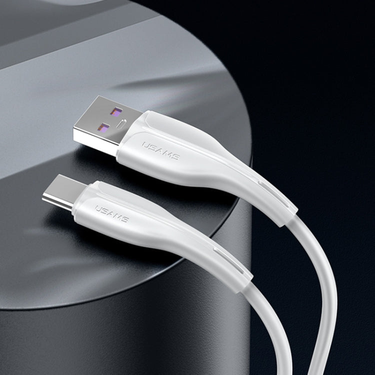 Câble de charge et de données USAMS US-SJ376 U38 USB vers USB / Type-C 5A Longueur du câble : 1 m (Blanc)