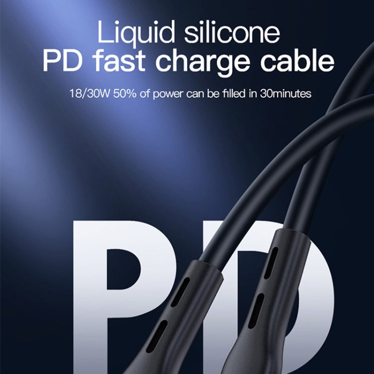 Totudesign BPD-002 Soft Series 8 broches PD3.0 Longueur du câble de charge rapide : 1 m (noir)