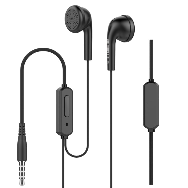 Langsdom Q1 Simple Design Flat Wired Earphone (Black)
