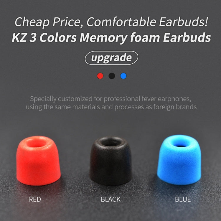 KZ 6 PCS Noise Canceling and Sound Isolating Memory Foam Earbuds Kit for All In-Ear Headphones Size: LMS (Blue)