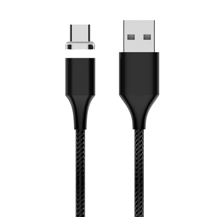 M11 3A USB A USB-C / Type C / Câble de données magnétique tressé en nylon Longueur du câble : 1 m (noir)