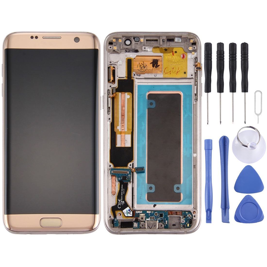 Ecran LCD + Tactile + Châssis (Avec Pièces) Samsung Galaxy S7 Edge G935F Or