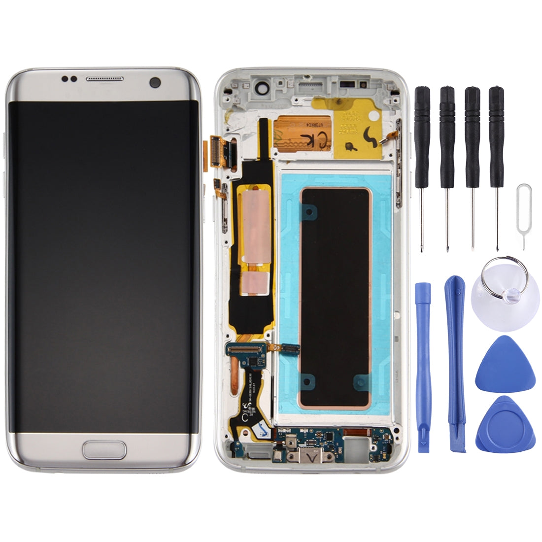 Ecran LCD + Tactile + Châssis (Avec Pièces) Samsung Galaxy S7 Edge G935A Argent