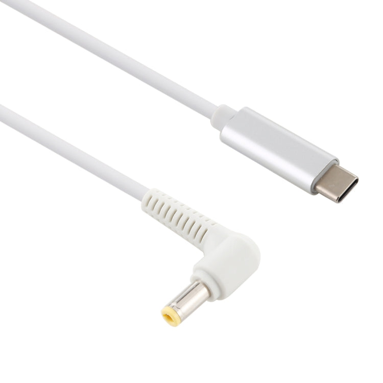 Cable de Carga de Alimentación Para Portátil USB-C Type-C a 5.5x2.5 mm longitud del Cable: aProximadamente 1.5 m