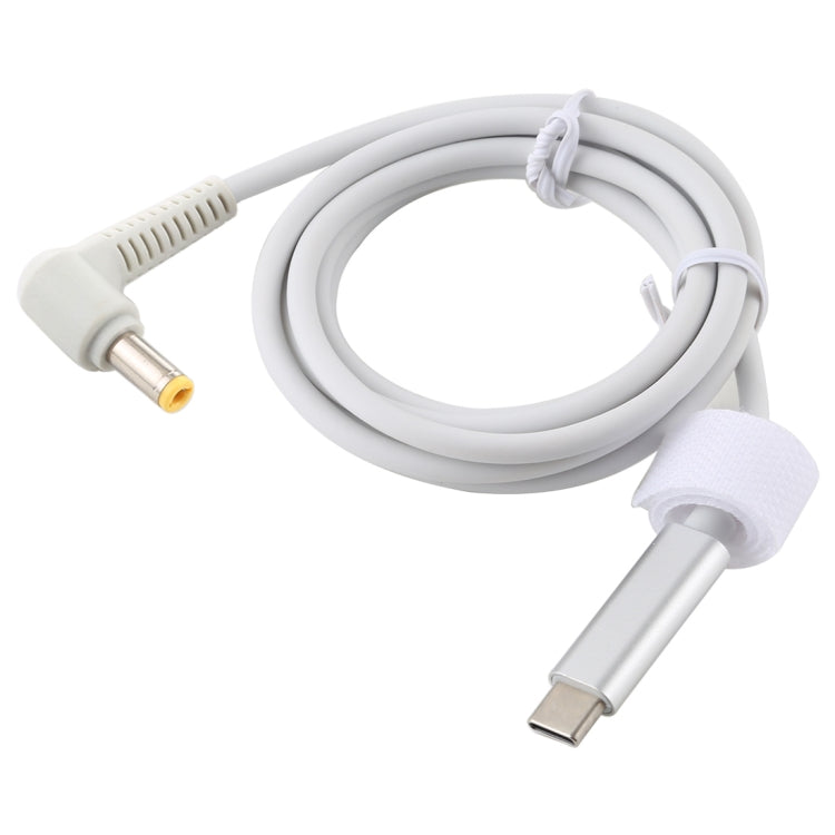 Cable de Carga de Alimentación Para Portátil USB-C Type-C a 5.5x2.5 mm longitud del Cable: aProximadamente 1.5 m