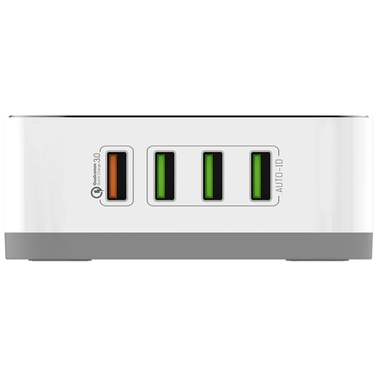 LDNIO A8101 Chargeur de voyage intelligent QC3.0 8 ports USB Prise britannique (Gris)
