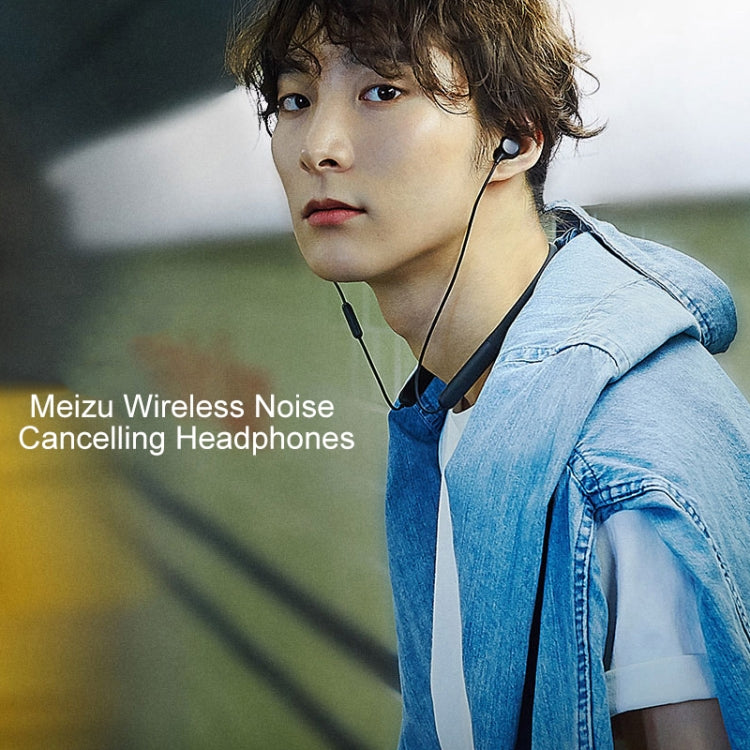 MEIZU EP63NC IPX5 Impermeable Bluetooth 5.0 Inalámbrico Cancelación de ruido Montado en el cuello Auricular Bluetooth con Control de Cable Asistente de llamada y voz (Negro)