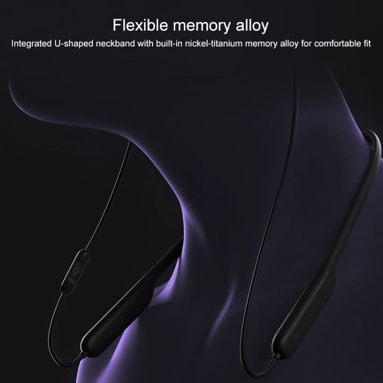 MEIZU EP63NC IPX5 Waterproof Bluetooth 5.0 Wireless Noise Canceling Neck-Mounted Bluetooth Earphone with Wired Control Call and Voice Assistant (Black)