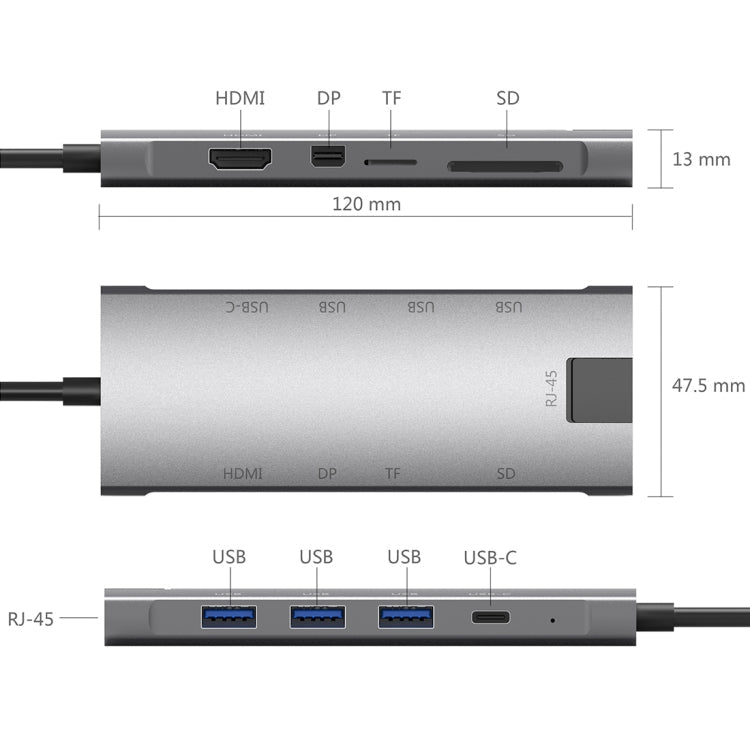 Adaptador HUB multifuncional USB / tipo C UC290 (Expandir VGA HDMI)