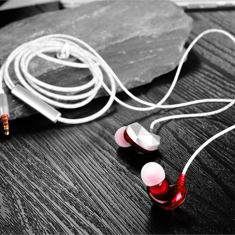 QKZ CK6 HIFI In-Ear Plastic Material Music Headphones (Red)