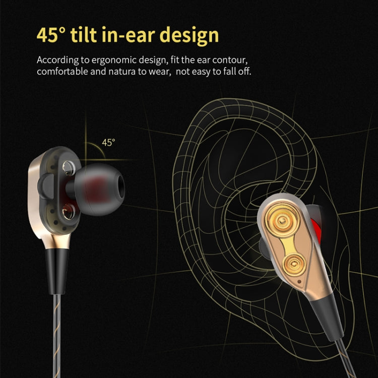 QKZ CK8 HiFi In-ear Auriculares Deportivos de música de cuatro unidades (Dorado)