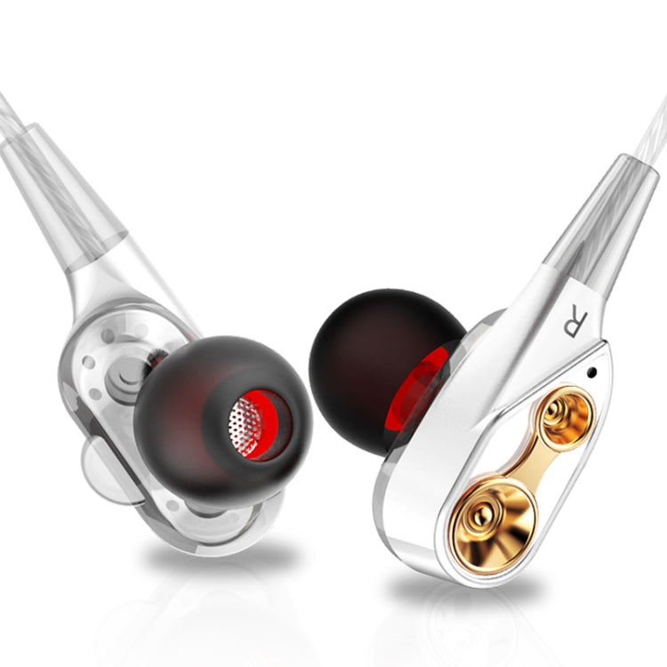 QKZ CK8 HiFi In-ear Auriculares Deportivos de música de cuatro unidades (Blanco)