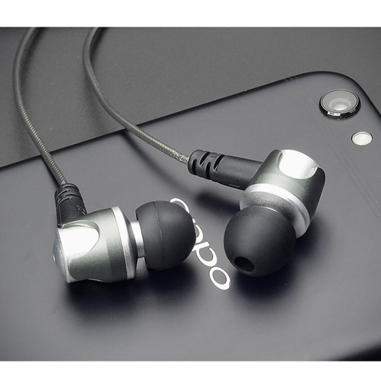 QKZ DM4 High Quality Music In-Ear Sports Headphones Microphone Version (Grey)