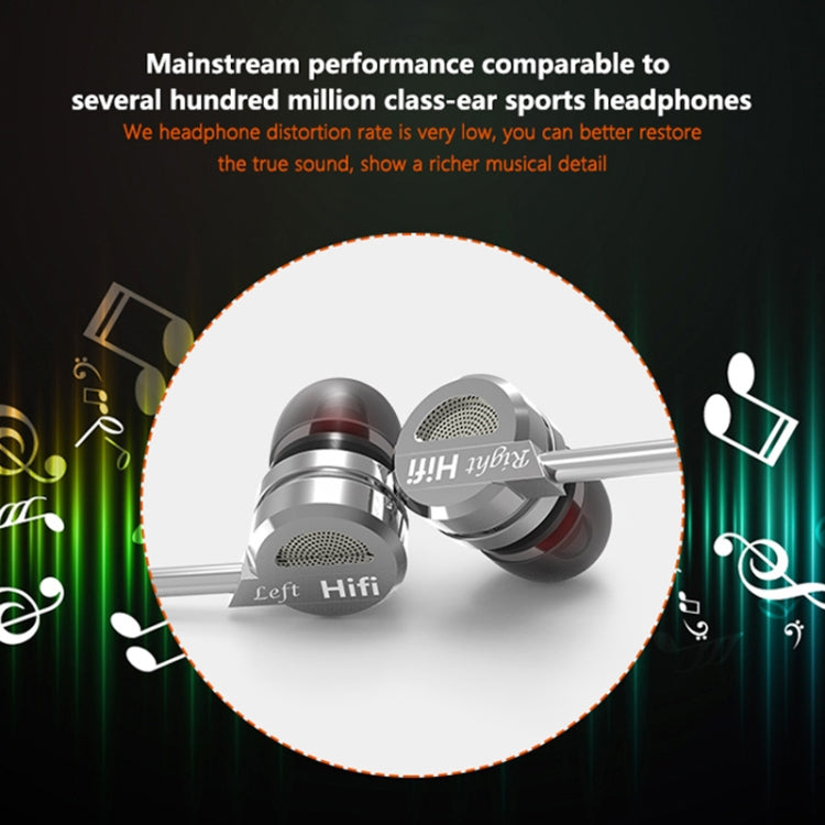 QKZ DM9 Auriculares internos de música para deportes totalmente metálicos de alta calidad Versión de Micrófono