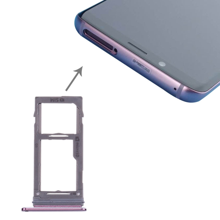 SIM and Micro SD Card Tray for Samsung Galaxy S9 + / S9 (Purple)