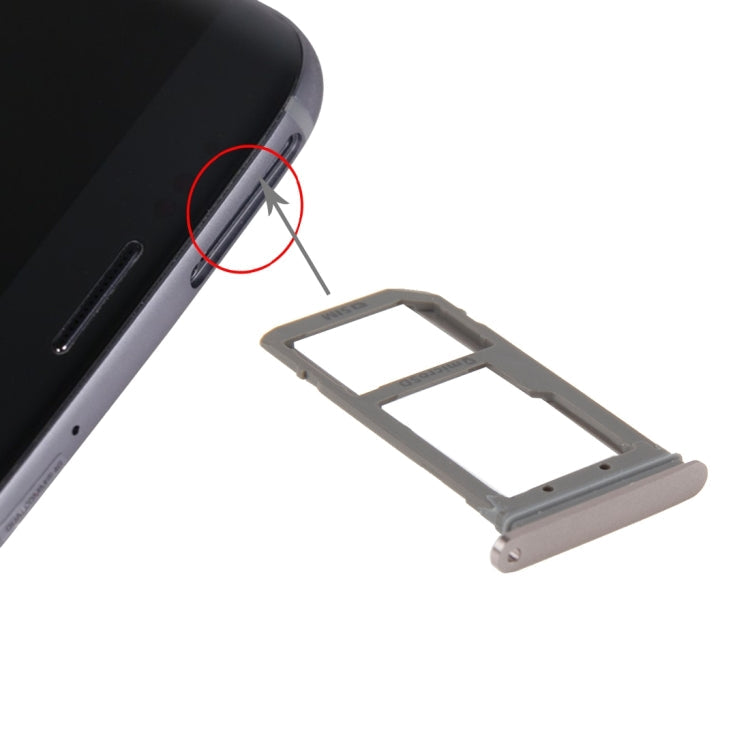 Bandeja para Tarjeta SIM y Bandeja para Tarjeta Micro SD para Samsung Galaxy S7 Edge / G935 (Oro Rosa)