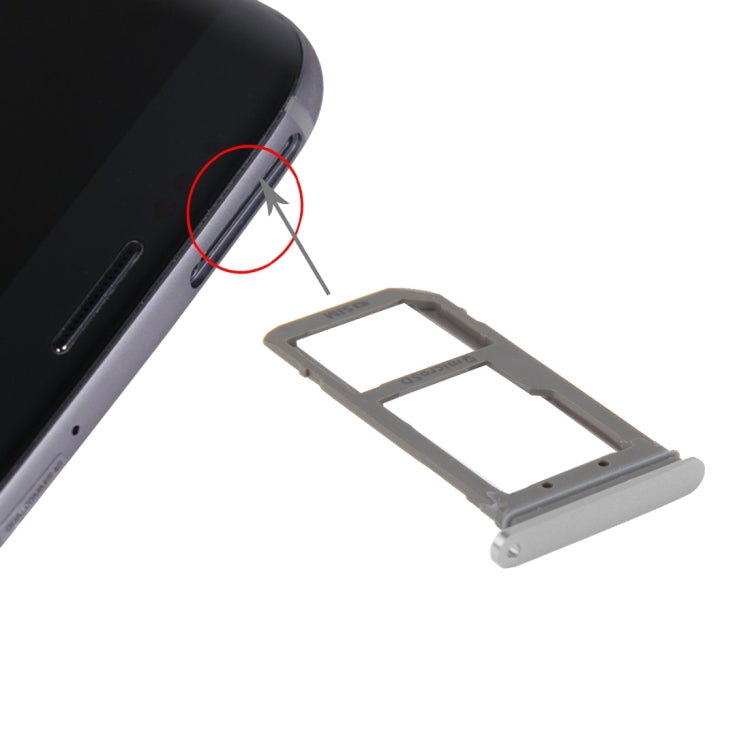 Plateau de carte SIM et plateau de carte Micro SD pour Samsung Galaxy S7 Edge / G935 (Argent)