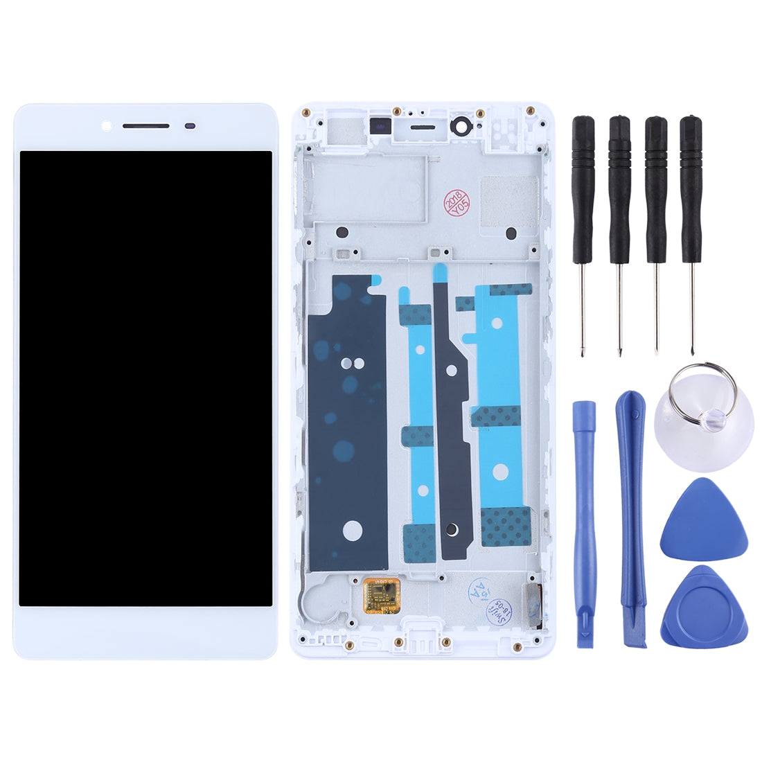 Pantalla Completa LCD + Tactil + Marco (TFT Versión) Oppo R7s Blanco